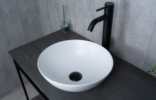 Раковина Gid 9081wm 51244 накладная белая матовая 36x36x14